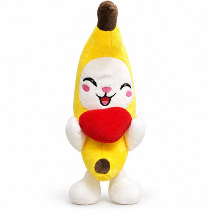 Crybananacat Official Adorable Banana Cat Plush Toy | Ultra-Soft Huggable Stuffed Animal with Cute Heart Design