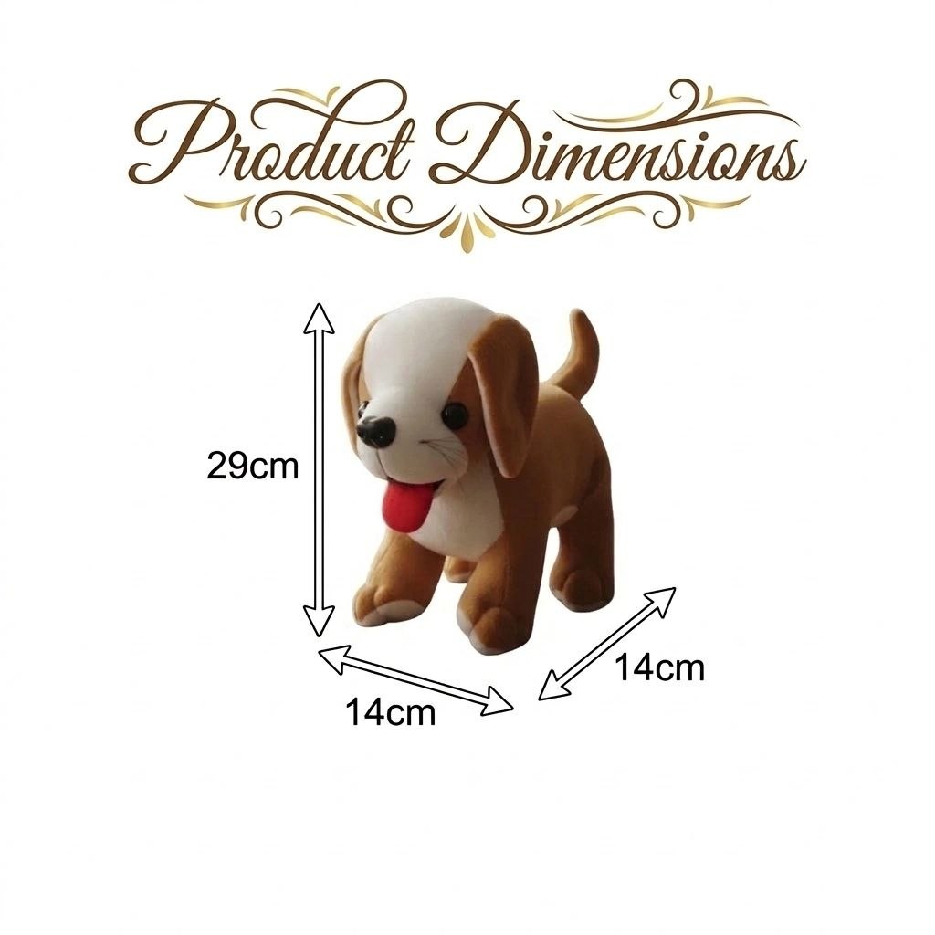Adorable Beagle Puppy Stuffed Toy with Cute Face & Tongue Out | Soft Cuddle & Kids Play Plush Animal
