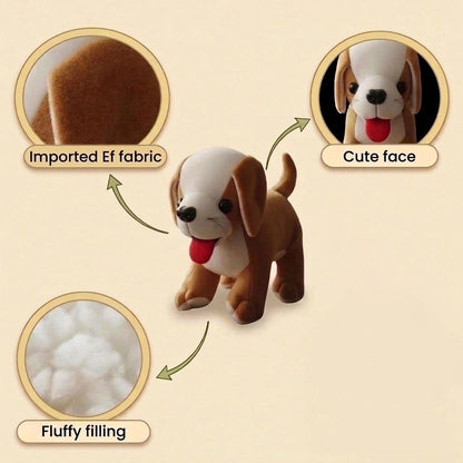 Adorable Beagle Puppy Stuffed Toy with Cute Face & Tongue Out | Soft Cuddle & Kids Play Plush Animal