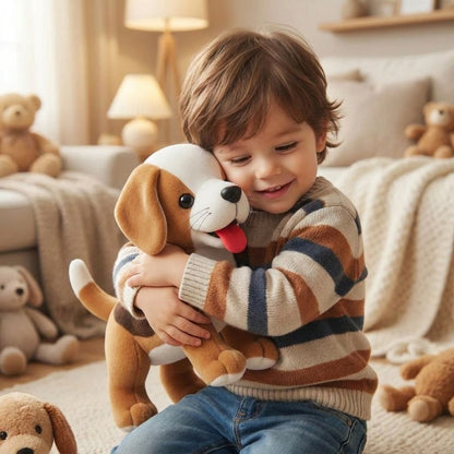Adorable Beagle Puppy Stuffed Toy with Cute Face & Tongue Out | Soft Cuddle & Kids Play Plush Animal