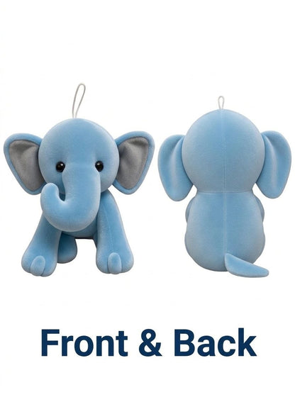 Premium Sky Blue & Grey Elephant Stuffed Toy with Soft E.F. Fabric & Cute Expressive Eyes | Huggable Plush Animal